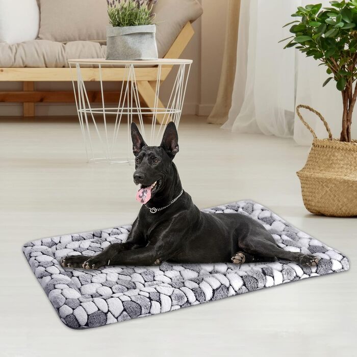 VANKEAN Stivoe Dog Crate Pad, Reversible (Cool & Warm), Soft Pet Sheep Mat Dog Bed for Crate, Suitable for No to XX-Large Dogs and Cats, Machine Washable Crate Beds (XXL)