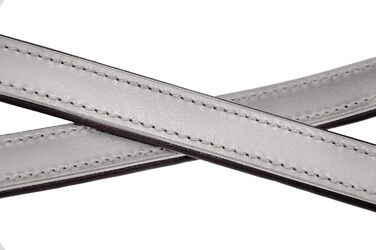 Leather Dog Leash - Training Leash - Leather Leash for Dogs - Leash 3-Way Adjustable, for All Dogs (230cm, Grey)