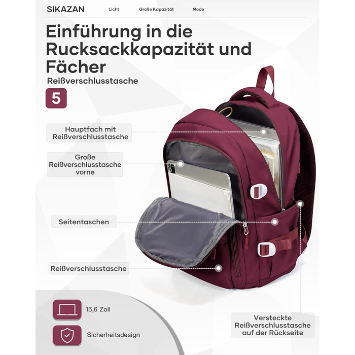Шкільний рюкзак для підлітків: чорний, унісекс, 44*31*15 см