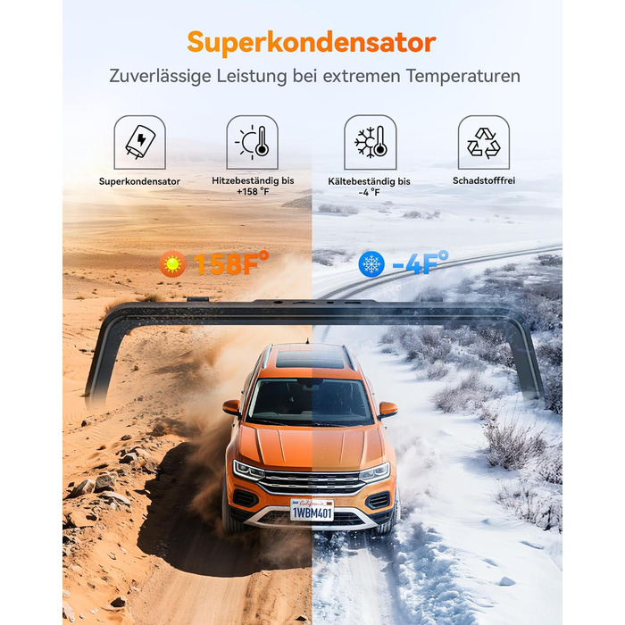 Відеореєстратор-дзеркало WOLFBOX M40 10