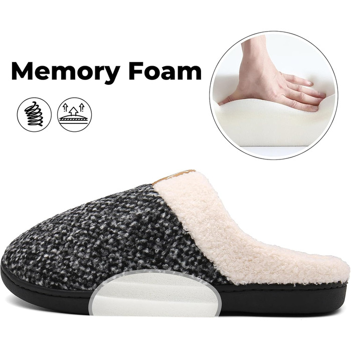 Тапочки зимові Mishansha для чоловіків та жінок, утеплені, з пам'яттю, з плюшем, білі, 36/37 EU