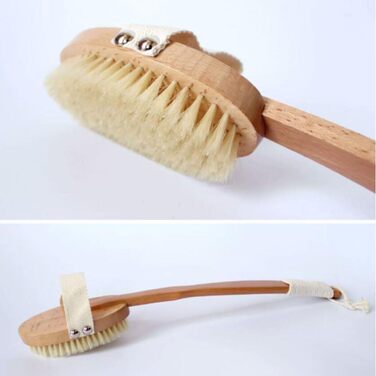 CambOs Bath Brushes with Boar Bristles for Women and Men, Bath and Body Brushes, Bath Accessories, Shower Brushes with Long Handle