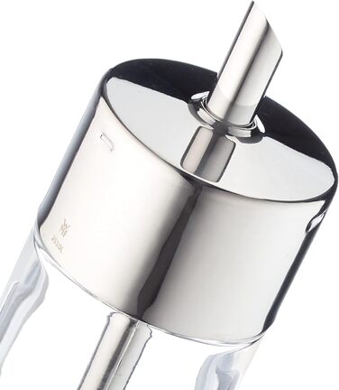WMF Barista Sugar Shaker 240g, Glass & Two-in-One Salt/Pepper Shaker Set, 2-Piece, Small Shaker, Salt Shaker, Pepper Shaker, Cromargan Stainless Steel, Matte Finish, Dishwasher Safe, Grey, centimeters