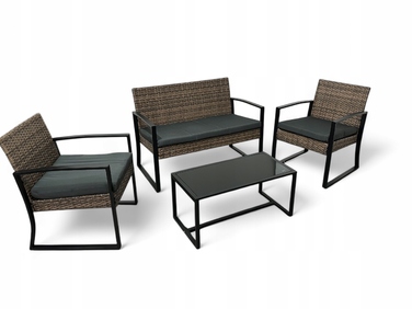 Комплект садових меблів Ideal Garden з техноротанга, багатоколірний, 4 предмети