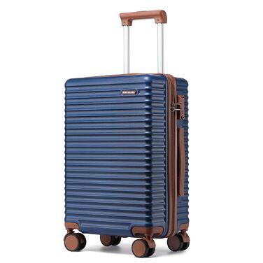 Чохол для ручної поклажі літака з жорстким корпусом та 4 обертовими колесами, легкий, маленький, з TSA-замком (блакитний)