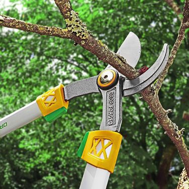 GRÜNTEK професійний кований сучкоріз X-25, 650 мм, гострі та зручні обвідні леза, амортизатори, міцний і безпечний садовий інструмент