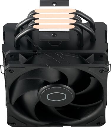 Cooler Master Hyper 212 Black - кулер для CPU з RGB підсвічуванням, LGA1700 & AM5, чорний, з 4 heatpipes