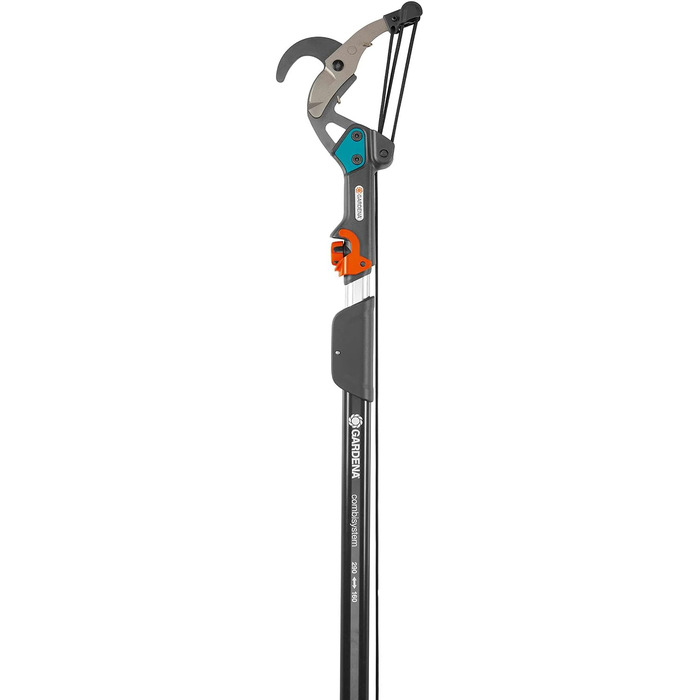 Gardena combisystem Bypass Tree Shear: Pruning shear with 5-fold roller gearing for effortless cutting of branches up to 35 mm in diameter, with a 4.7 m tear-resistant pull cord and D-handle (298-20)