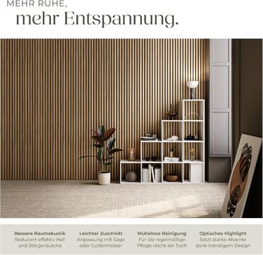 Акустичні 3D-панелі tectake для стін 120 x 60 x 2,1 см, шумопоглищаючі стінові панелі під дуб, набір 2 шт.