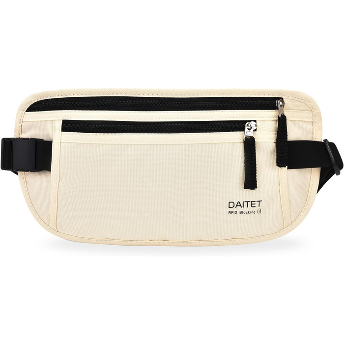RFID-захисний поясний гаманець для чоловіків та жінок, слинг-сумка для подорожей та бігу, ширина пояса 3.7 см, захист від RFID