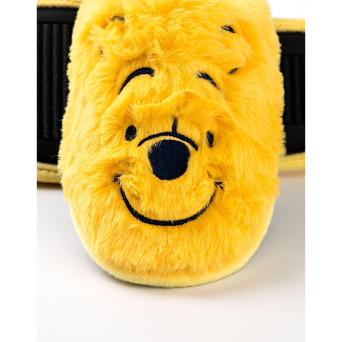 Жіночі домашні тапочки Disney Вінні-Пух | Теплі тапочки-пантолетки з ведмедиком Пух в жовтому кольорі | З вишитим обличчям персонажа для дорослих та підлітків 36/37 EU