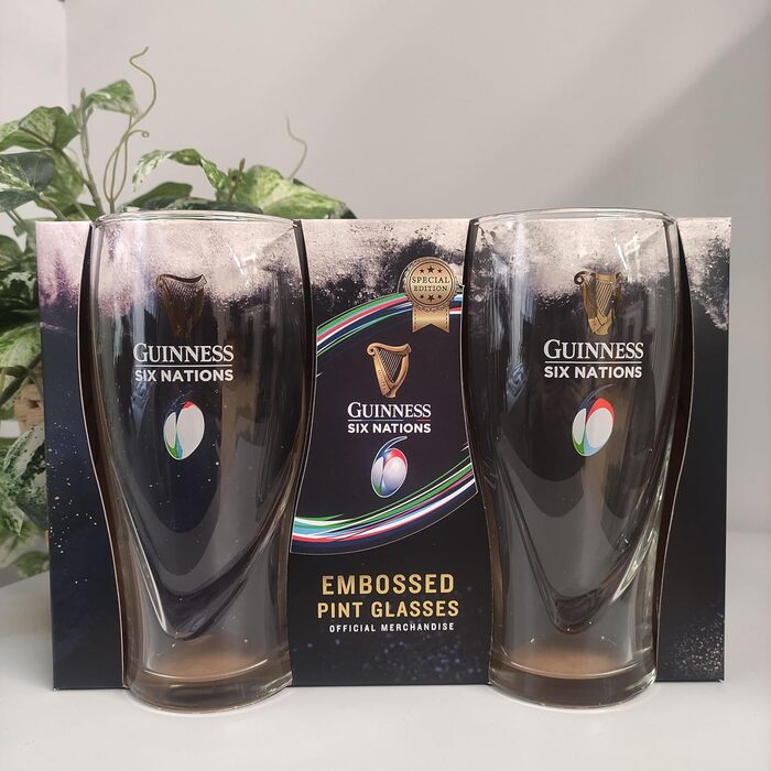 Набір з двох склянок Guinness Six Nations, 500 мл