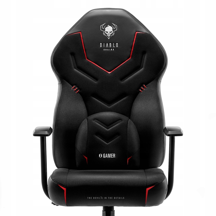 Ігрове крісло Diablo Chairs X-Gamer 2.0, тканина, чорне
