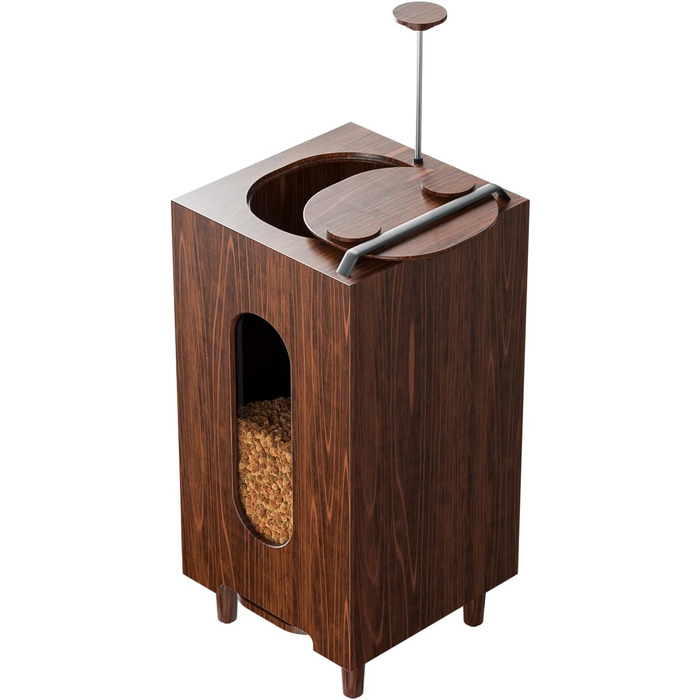 Автоматичний годівниця для котів та собак QLS, 20л, з мискою, 60 x 30 x 30 см, коричнева