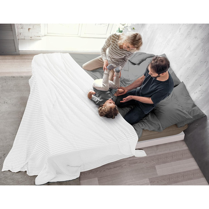 Ковдра Baumwoll Waffeldecke Utopia Bedding 300 GSM, 152x127 см, бавовна, м'яка, дихаюча, для всіх сезонів