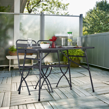 Relaxdays Folding Garden Table, Metal