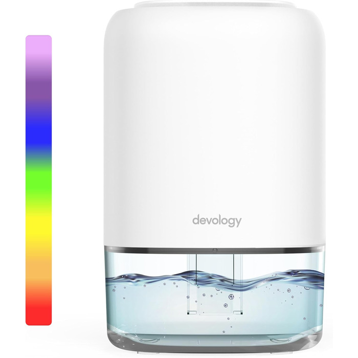 Компактний міні-зволожувач повітря - електричний, енергоефективний, видаляє плісняву та конденсат (1100 мл, білий)