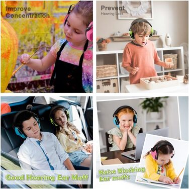 Навушники для захисту вух дитини, SNR 26dB, блакитні. Захист від шуму для сну, навчання, 3-16 років