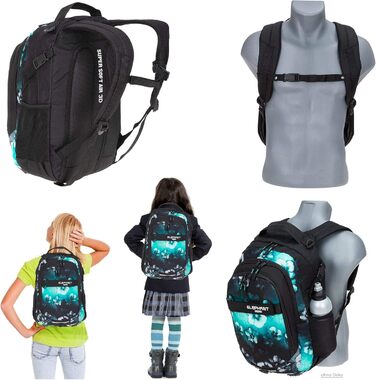 Рюкзак дитячий Elephant HERO SIGNATURE Flower, блакитно-чорний градієнт