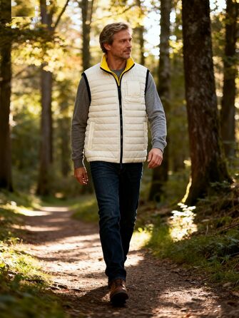 Чоловіча степкова жилетка Krumba для зими: тепла жилетка з утеплювачем для прогулянок, вихідних та активного відпочинку (XXL, Колір: Колір не вказано)