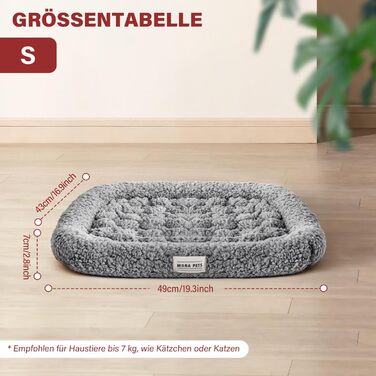 Самогріюча котяча деки з піднятим подушковим дизайном Mora Pets - 52 x 58 см, сірий