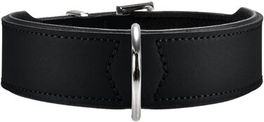 Нашийник для собак HUNTER BASIC, чорний, 55 см, шкіра, зручний у догляді