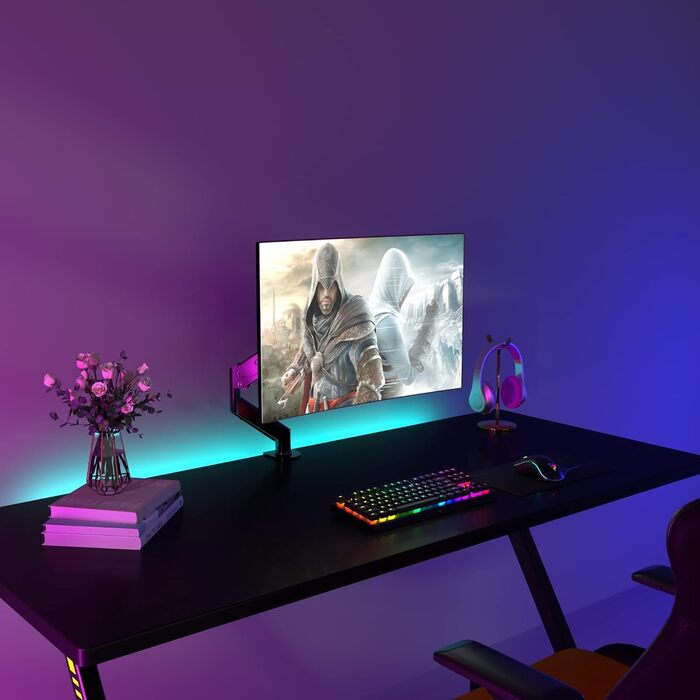 Кріплення для монітора Suptek, регульована висота, газовий амортизатор, для моніторів 17-32 дюймів, VESA 75/100 мм, до 10 кг, ергономічна підставка, чорний