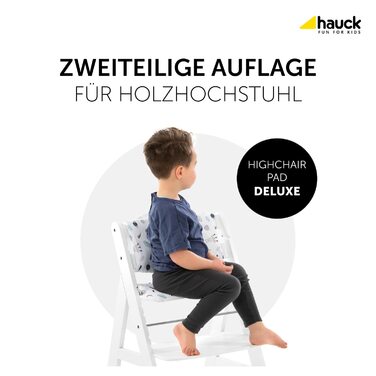 Подушка для стільчика Hauck Disney Alpha+, Beta+, Arketa, сіра, машинне прання, зручне кріплення на липучці, Pooh Grey (Space)