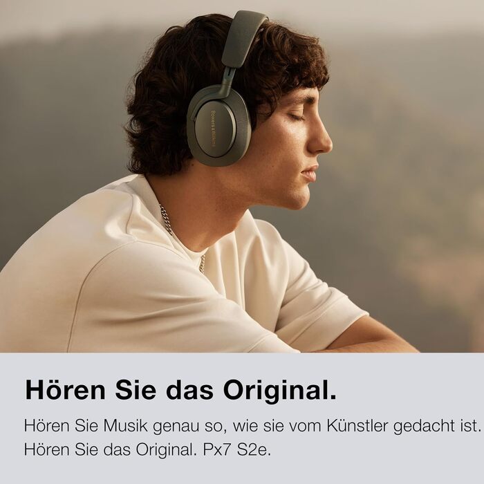 Навушники Bowers & Wilkins Px7 S2e з активним шумозаглушенням, бездротові, Qualcomm aptX™ Adaptive, швидка зарядка, 30 годин відтворення, 6 мікрофонів - колір Океан (Over-Ear)