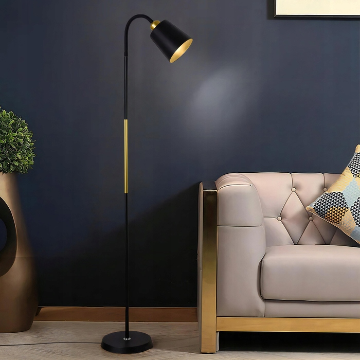 Підлогова лампа Renew Force LOFT E27 40 Вт, чорний з жовтим