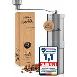 Ручна кавомолка з нержавіючої сталі з керамічним жорном для еспресо та приготування кави на природі