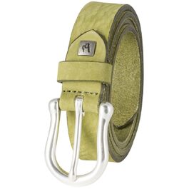 Жіночий шкіряний ремінь Bruno Banani з нубуку світло-зеленого кольору, розмір 100 см