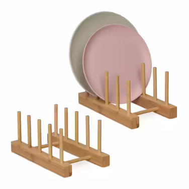 Relaxdays Waiter Stand for 4 Plates, 2-Piece Set