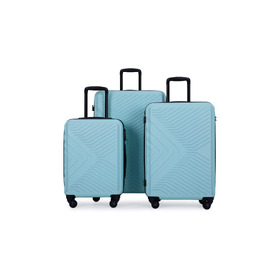 Набір валіз Travelhouse Bali (3 шт.) Зелений — Легкий комплект дорожніх Trolley з ABS-пластику, 4 колеса та TSA-замком, стійкий до подряпин