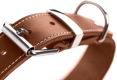 Нашийник для собак HUNTER AALBORG SPECIAL, шкіряний, міцний, комфортний, 35 см (XS-S), колір cognac