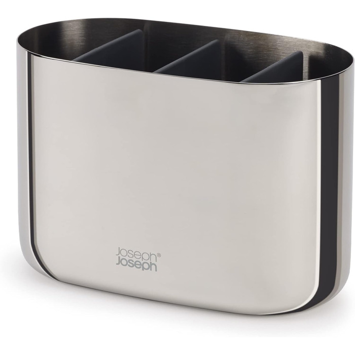Joseph Joseph EasyStore - Luxus Edelstahl Zahnbürstenhalter Caddy Badezimmer Lagerung, groß - Steel