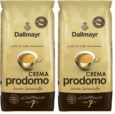 Кава в зернах Dallmayr Crema D'Oro Medium Roast, середній обсмал, 1 кг (набір 2 шт)