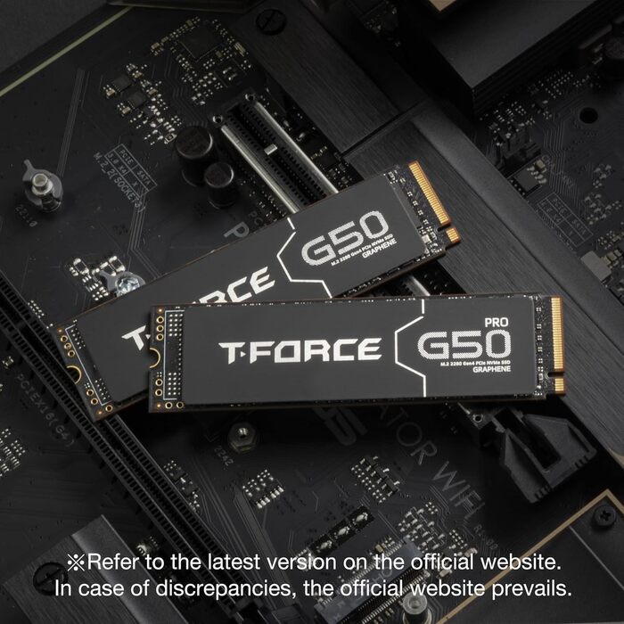 TEAMGROUP T-Force G50 2TB NVMe SSD PCIe Gen4x4 з 3D TLC NAND, SLC-кешуванням та графеним охолодженням для геймінгу (5000/4500 MB/s)