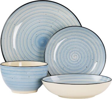 Elama Gia Сервіз столовий керамічний, 24-частини, світло-блакитний