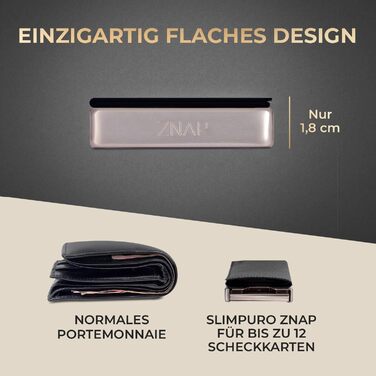 Чоловічий гаманець Slimpuro: тонкий, з RFID захистом, з відділом для монет, на 12 карт. Шкіряний гаманець для чоловіків та жінок