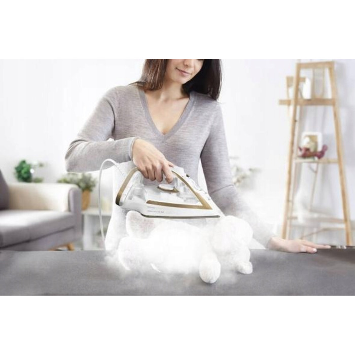 Праска Tefal Puregliss FV8042E0 біло-золотиста, Durilium AirGlide, 2900 Вт