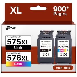Картриджі для принтера Canon PIXMA 575 576 XL (чорний та кольоровий) для TR4755i, TS3750i, TR4750i, TR4700