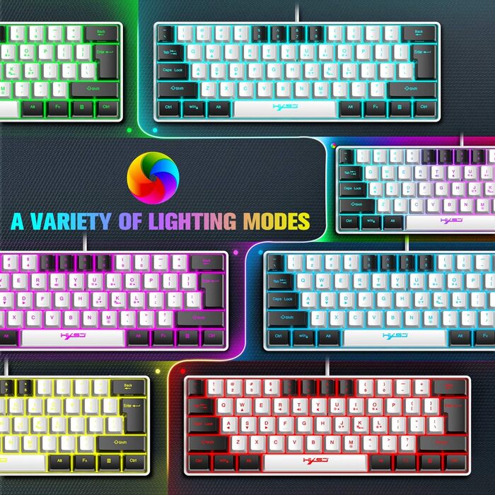 XINMENG Комплект ігрової клавіатури та миші з RGB-підсвічуванням, миспад, 3600 DPI, серія Panda, для PS4/Windows/PC/Mac/Laptop (Білий)