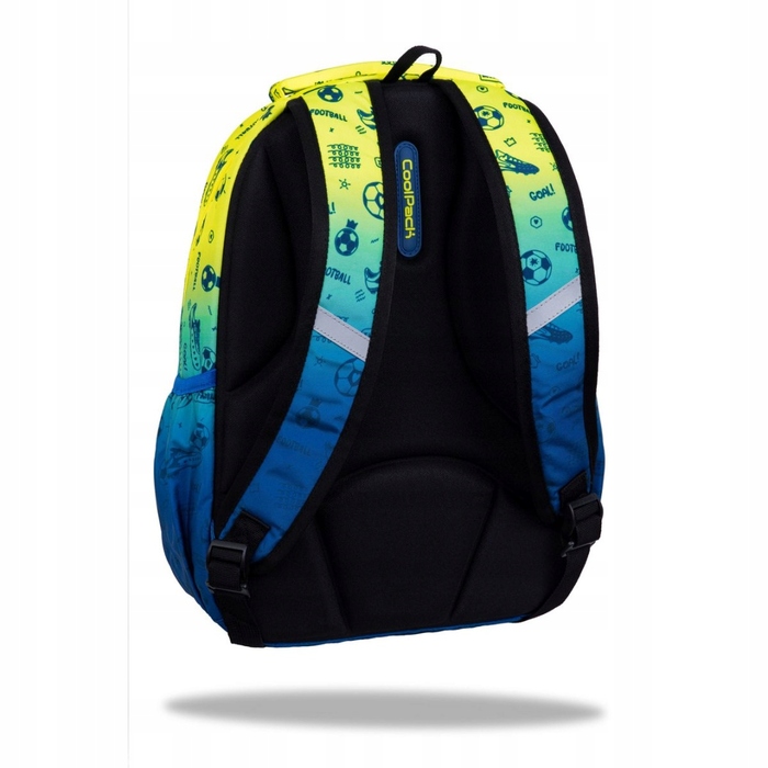 Багатокамерний шкільний рюкзак CoolPack, синій з жовтими та золотистими відтінками, 27 л