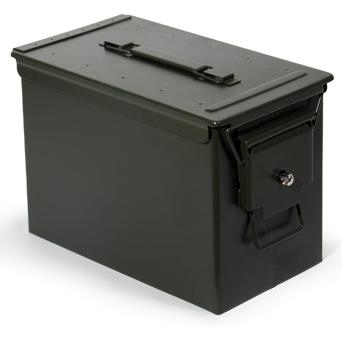 Ammunition Box, US Ammo Box, Cartridge Box, Storage Box for Lithium Batteries, Ammunition (Lockable - 28cm) (Lockable - 30cm)