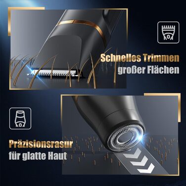 Електричний жіночий епілятор 2-в-1 для тіла та бікіні, вологостійкий, чорний