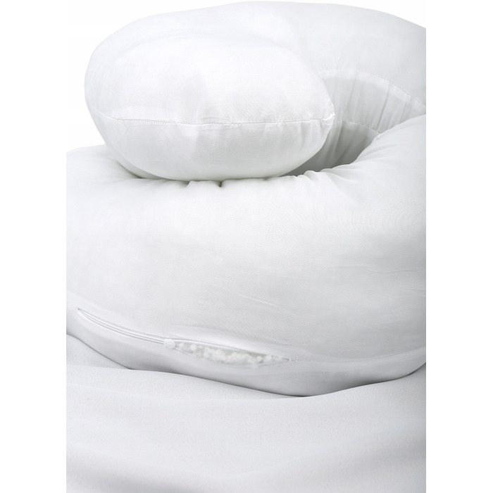 Подушка для сну Babymam, біла, силіконові кульки, 3в1