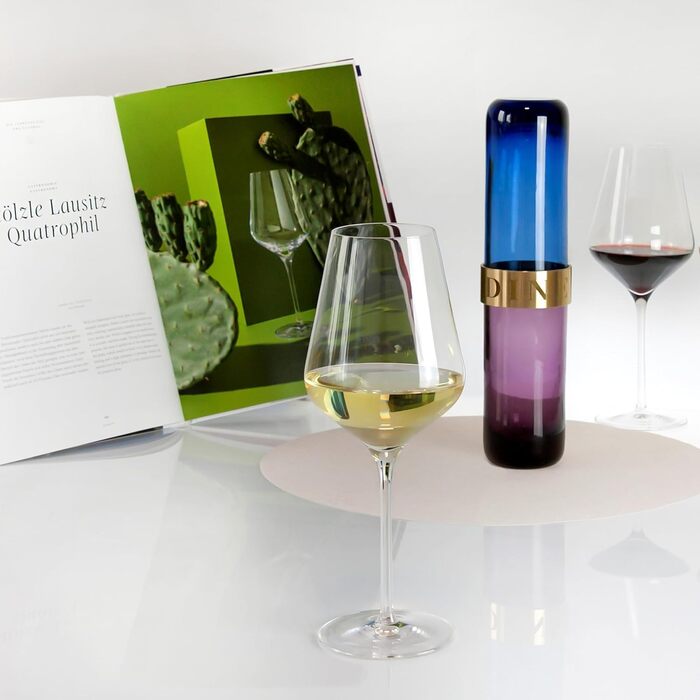 Stölzle Lausitz White Wine Glasses Quatrophil 6-Piece Set, 405 ml – High-quality wine glasses ideal for white wine & aperitif – Elegant white wine bowl made of crystal glass – dishwasher-safe & Made in Germany