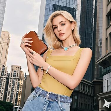 Жіночий шкіряний ремінь 110 см з зірковими застібками, ширина 3.8 см, універсальний для джинсів, суконь, штанів та шортів, регульований, вінтажний, з металевою пряжкою (синій)