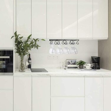 Підвісний тримач для келихів, тримач для вина, металевий, на 4 келихи, з кріпленням, для бару, шафи для вина, кухні